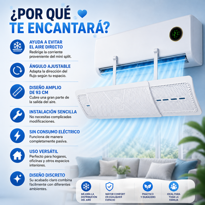 ❄️✨ El Accesorio que Transformará la Forma de Usar tu Aire Acondicionado - DEFLECTOR DE AIRE ACONDICIONADO Drops 🏠❄️