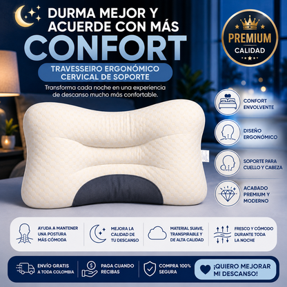 😴 Almohada Ergonómica Cervical™ – El Confort que Tu Descanso Estaba Esperando