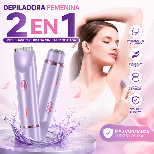 🌸 TU NUEVA ALIADA 2 EN 1 PARA UNA PIEL SIEMPRE IMPECABLE - Depiladora Doble 💜