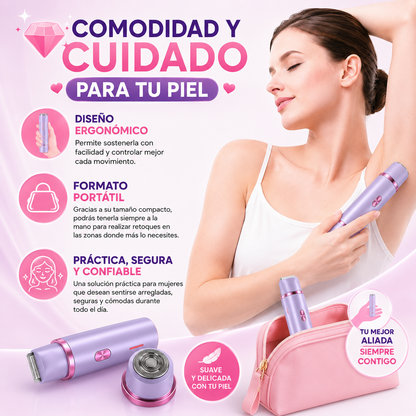 🌸 TU NUEVA ALIADA 2 EN 1 PARA UNA PIEL SIEMPRE IMPECABLE - Depiladora Doble 💜