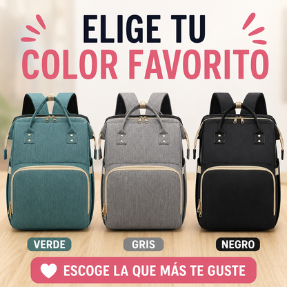 🍼 Pañalera Multifuncional 3 EN 1 con Cuna Portátil