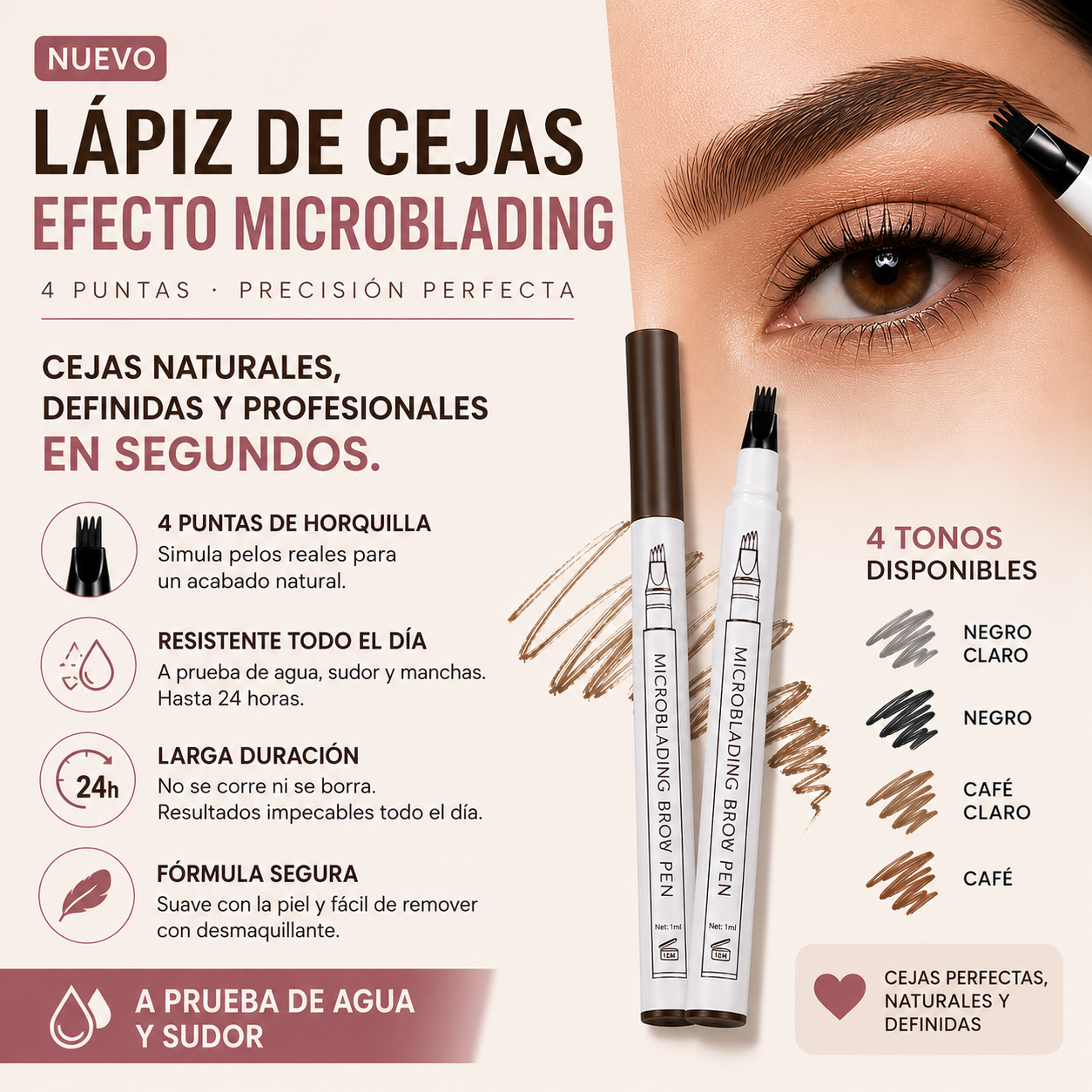 Compra 1 y llevate 2 ⚡ Lapiz Para Cejas Efecto Microblading
