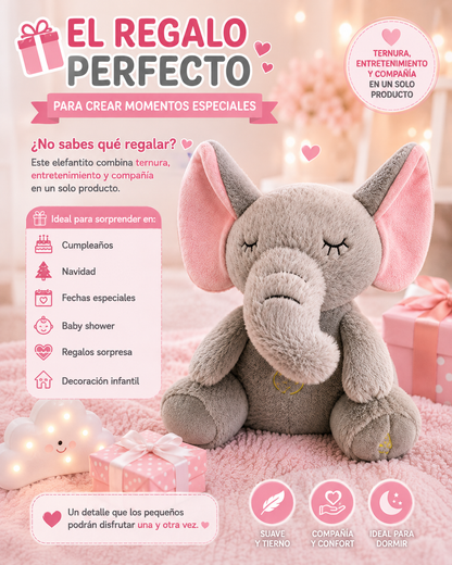 🌙🧸 Un Amiguito que Respira, Canta y Acompaña - Peluche Elefante Con Movimiento De Respiracion 🐘💤