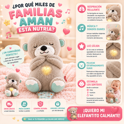 Peluche Interactivo Nutria De Respiració 💙👶🦦