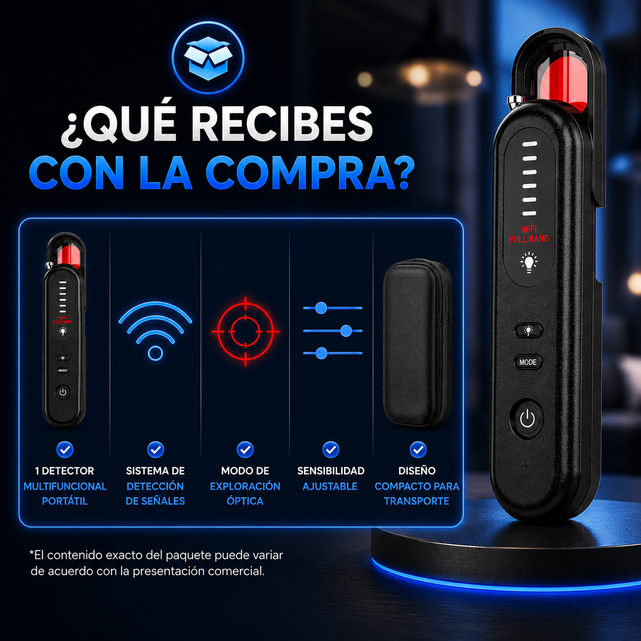 🛡️ Detector Multifunción de Señales y Cámaras – Más Control y Tranquilidad Dondequiera que Vayas