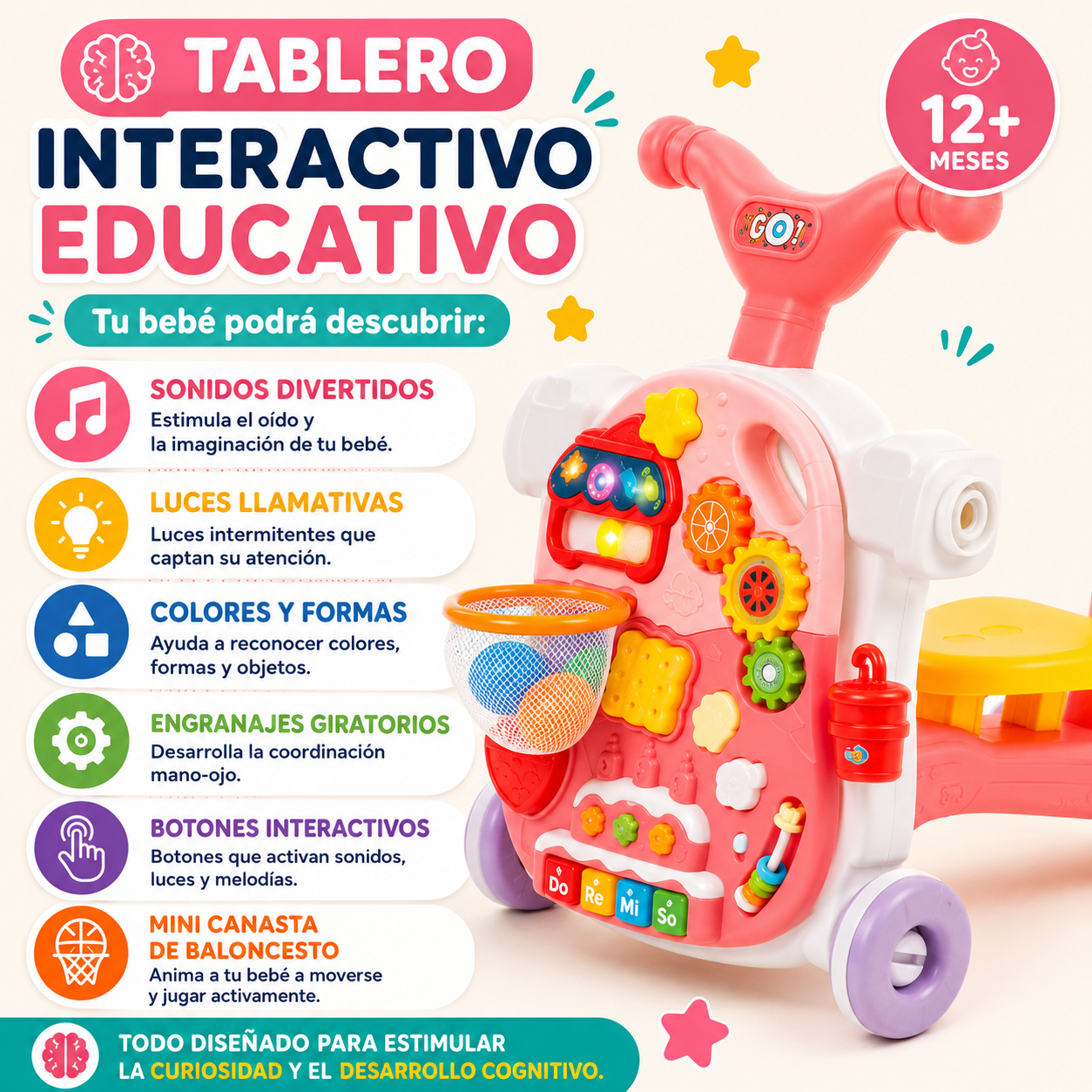 👶 CAMINADOR DE BEBÉ 4 EN 1 / ¡Diversión, aprendizaje y primeros pasos