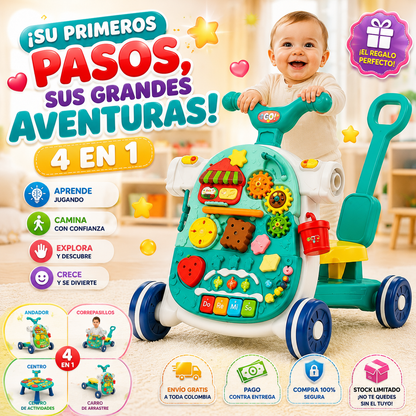 👶 CAMINADOR DE BEBÉ 4 EN 1 / ¡Diversión, aprendizaje y primeros pasos