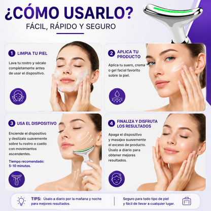 El Masajeador Facial LED que Está Transformando Rutinas de Belleza 💎✨