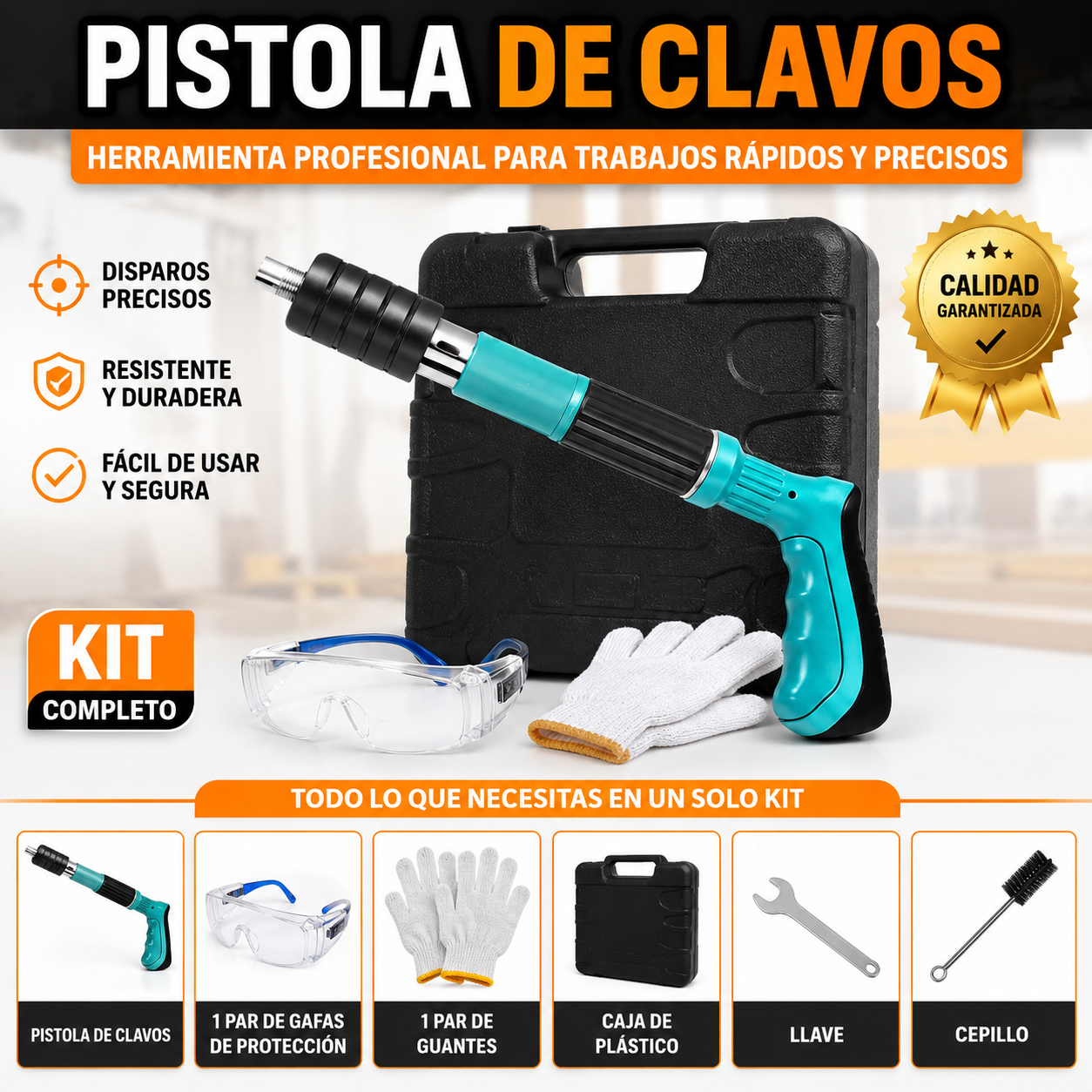 PISTOLA DE CLAVOS SIN REMACHES 🔥