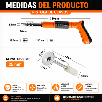 PISTOLA DE CLAVOS SIN REMACHES 🔥