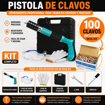 COMBO PISTOLA DE CLAVOS SIN REMACHES x100 CLAVOS 🔥