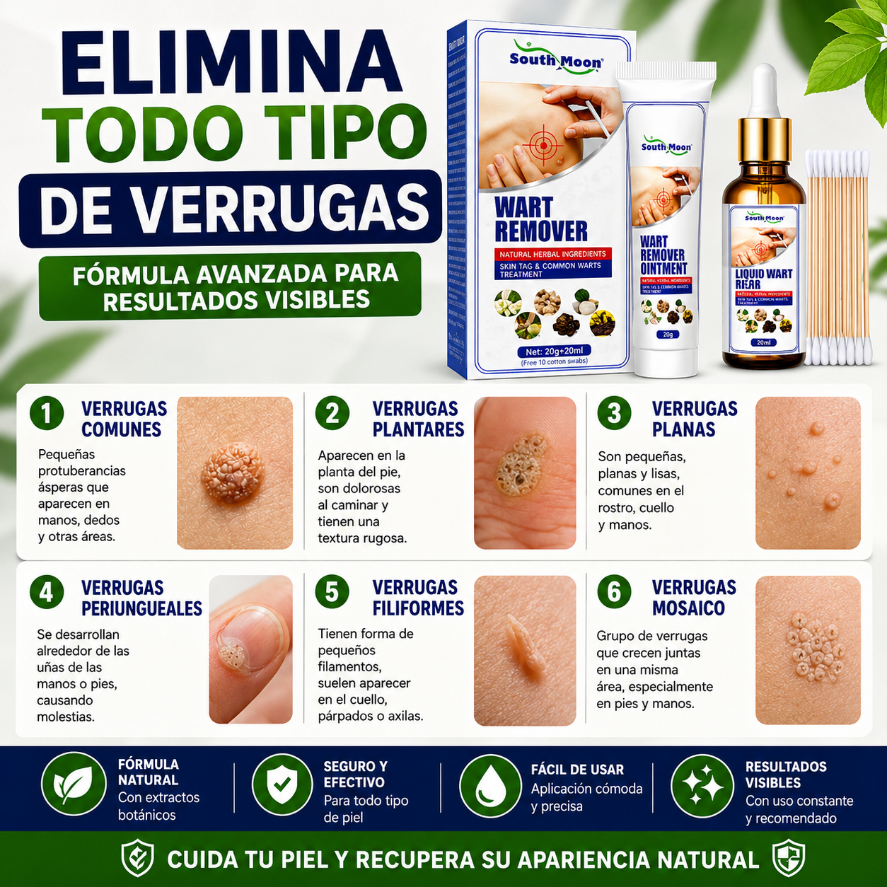Crema + Sérum ELIMINADOR DE VERRUGAS