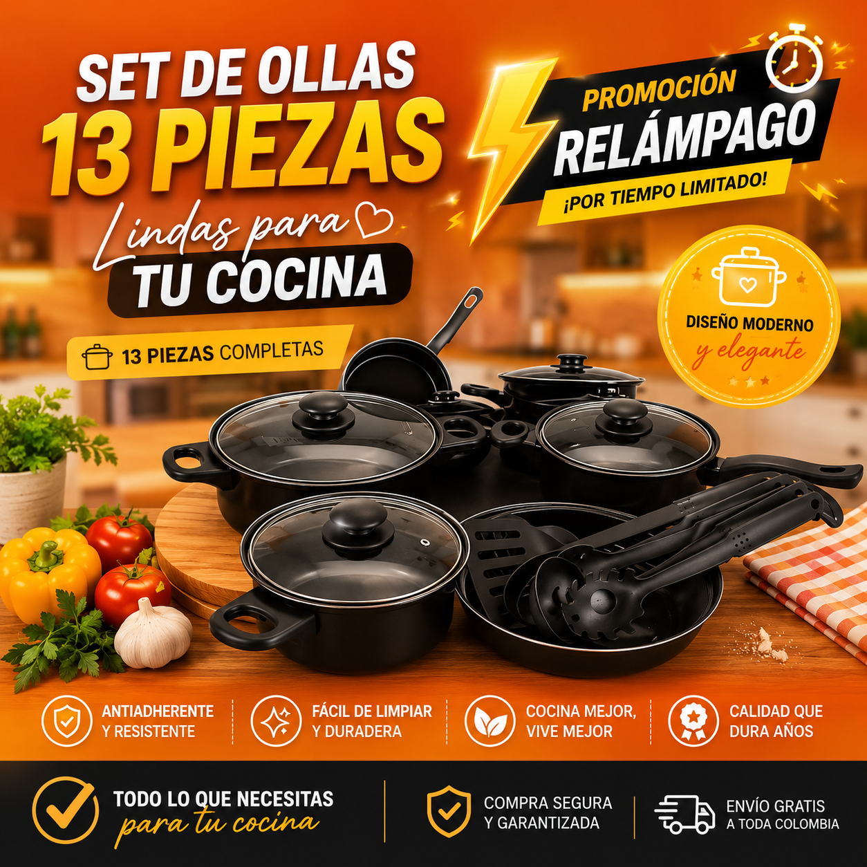 Juego de Ollas 13 PCS